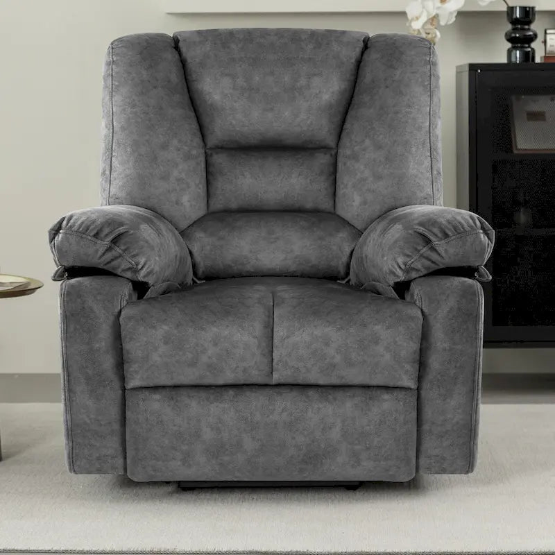 Oversized Velvet Power Lift Recliner Chair with Massage, Heating & Side Pockets