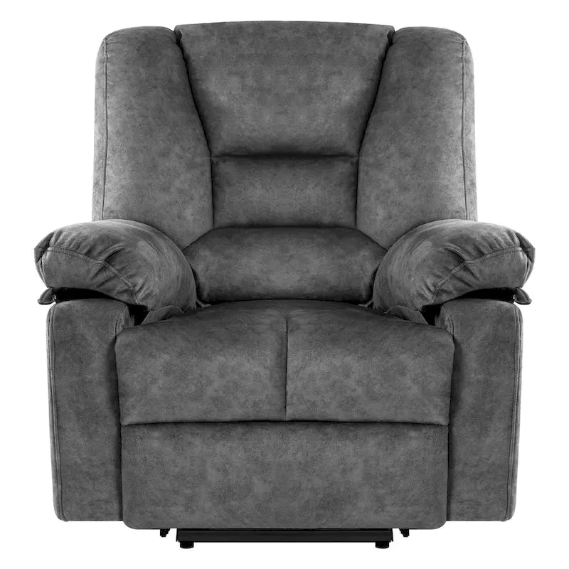 Oversized Velvet Power Lift Recliner Chair with Massage, Heating & Side Pockets