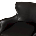 Deep Brown High Leg Slope Arm Chair with Wingback Design