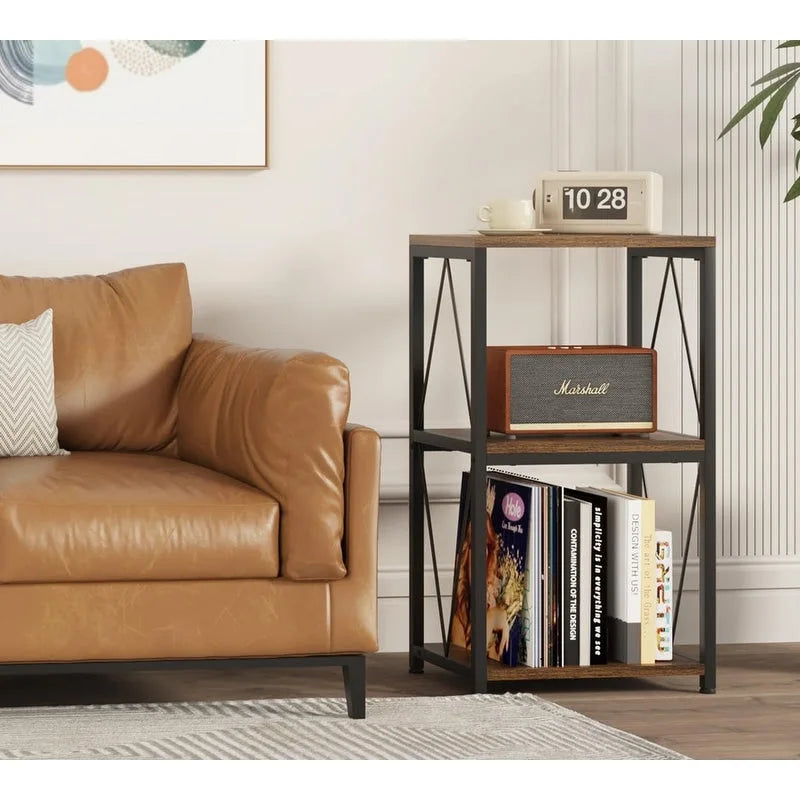 3-Tier Record Player Stand with Vinyl Record Storage