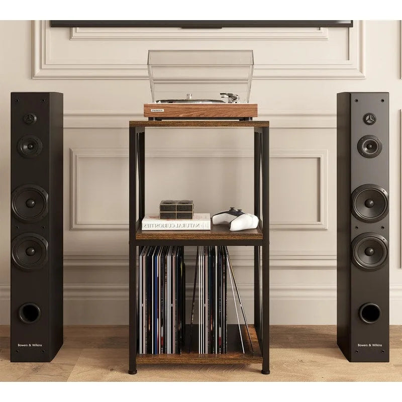 3-Tier Record Player Stand with Vinyl Record Storage