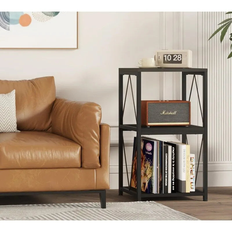 3-Tier Record Player Stand with Vinyl Record Storage