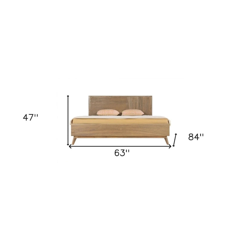 Natural Wood Queen Bed Frame