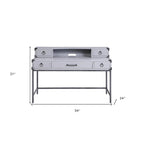 54-Inch Writing Desk with 5 Drawers, Gray