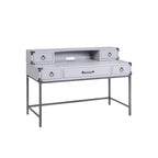 54-Inch Writing Desk with 5 Drawers, Gray