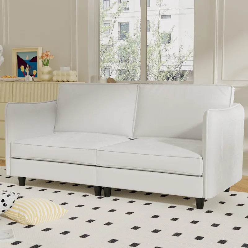 74.27" Loveseat Sofa, Mid-Century Modern Style