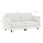 74.27" Loveseat Sofa, Mid-Century Modern Style
