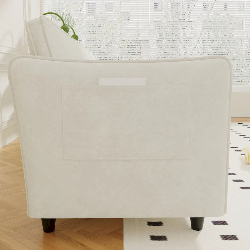 74.27" Loveseat Sofa, Mid-Century Modern Style
