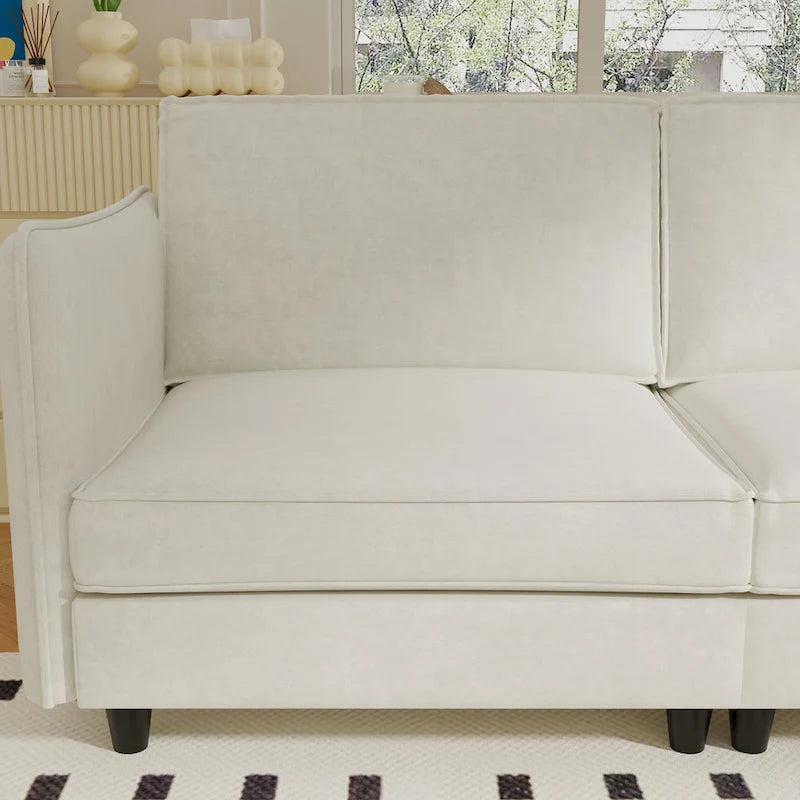 74.27" Loveseat Sofa, Mid-Century Modern Style