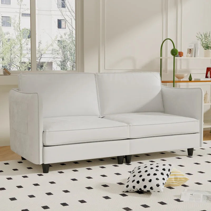 74.27" Loveseat Sofa, Mid-Century Modern Style