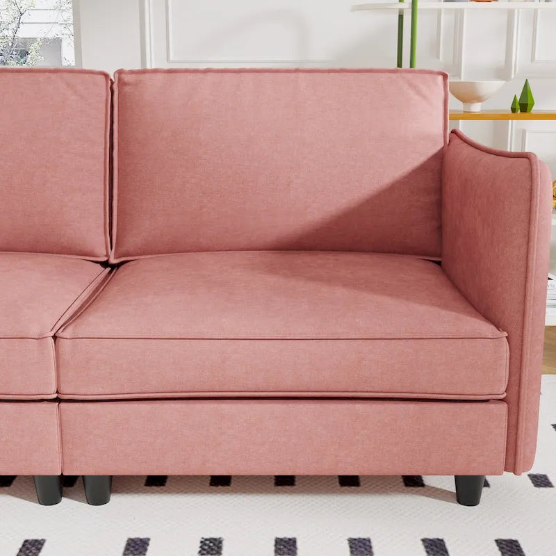 74.27" Loveseat Sofa, Mid-Century Modern Style