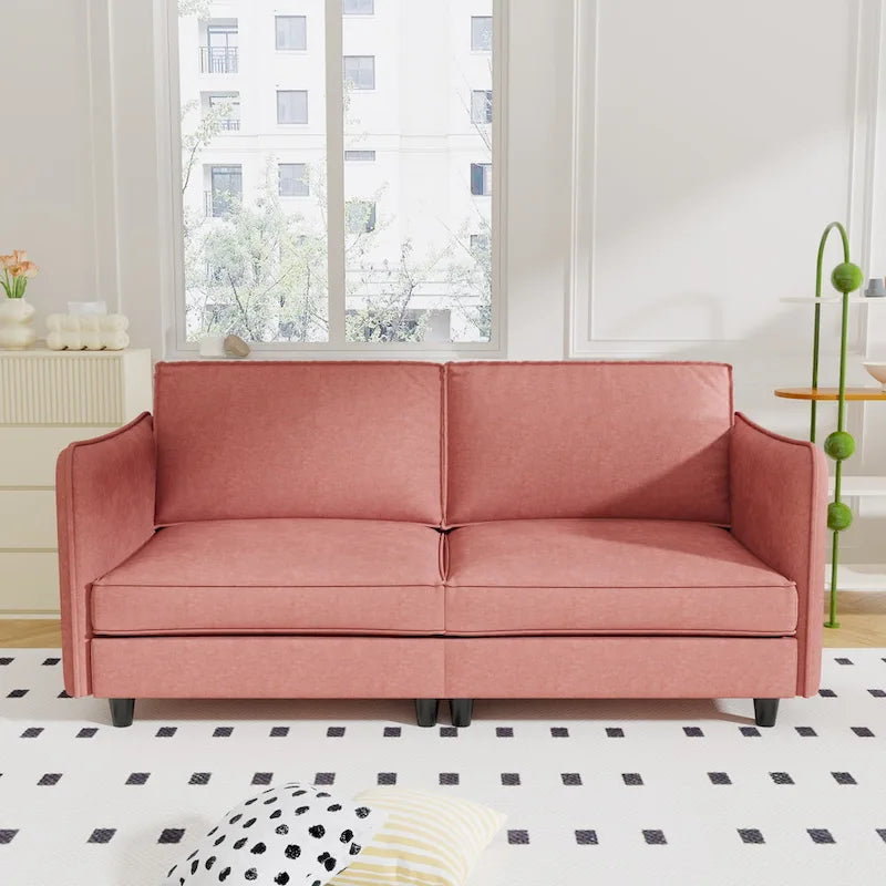 74.27" Loveseat Sofa, Mid-Century Modern Style