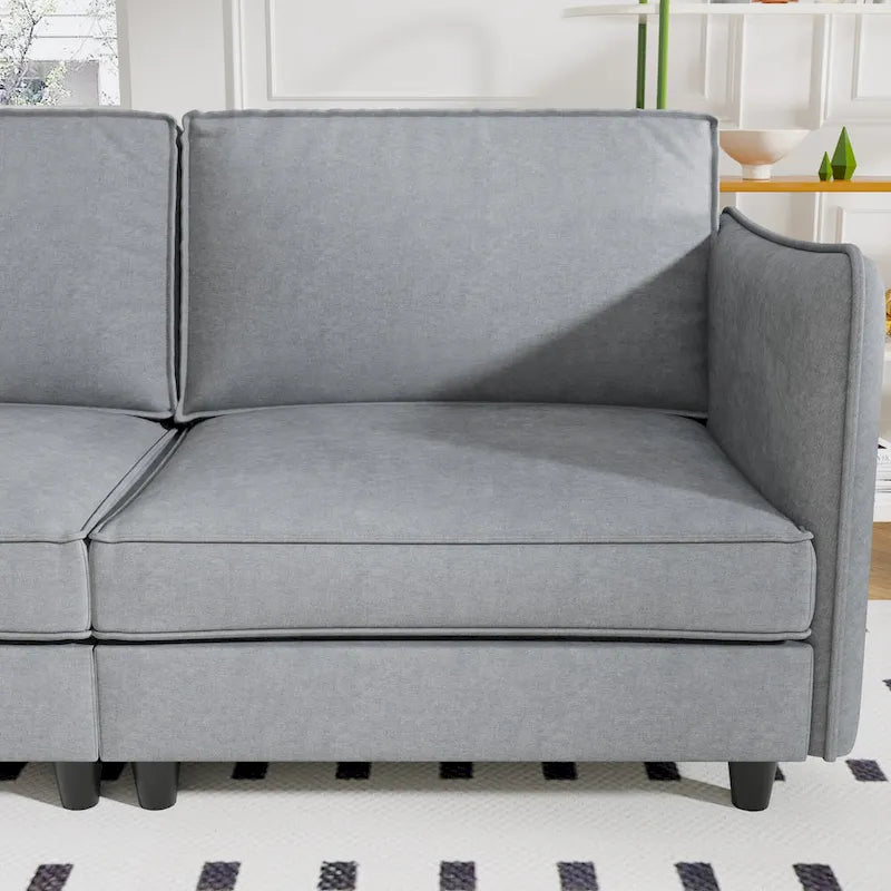 74.27" Loveseat Sofa, Mid-Century Modern Style