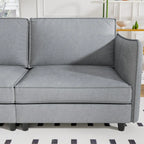74.27" Loveseat Sofa, Mid-Century Modern Style