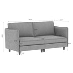 74.27" Loveseat Sofa, Mid-Century Modern Style