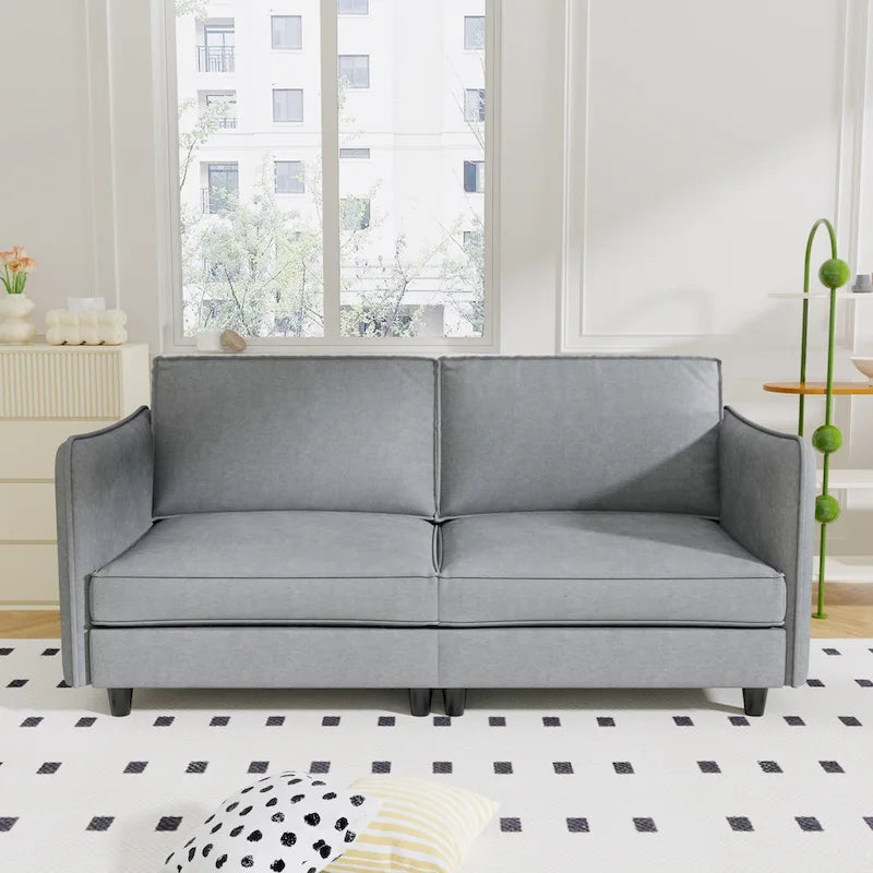 74.27" Loveseat Sofa, Mid-Century Modern Style
