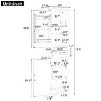 Tall Bathroom Storage Cabinet with Two Doors, Drawer and Adjustable Shelves