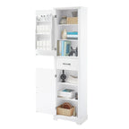 Tall Bathroom Storage Cabinet with Two Doors, Drawer and Adjustable Shelves