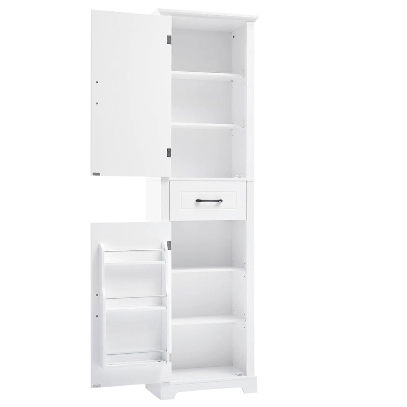 Tall Bathroom Storage Cabinet with Two Doors, Drawer and Adjustable Shelves