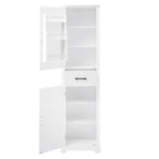 Tall Bathroom Storage Cabinet with Two Doors, Drawer and Adjustable Shelves