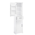 Tall Bathroom Storage Cabinet with Two Doors, Drawer and Adjustable Shelves