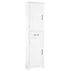 Tall Bathroom Storage Cabinet with Two Doors, Drawer and Adjustable Shelves