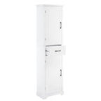 Tall Bathroom Storage Cabinet with Two Doors, Drawer and Adjustable Shelves