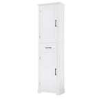 Tall Bathroom Storage Cabinet with Two Doors, Drawer and Adjustable Shelves