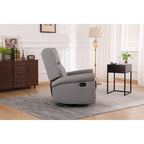 Manual Recliner Chair with Swivel Base and Footrest