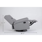 Manual Recliner Chair with Swivel Base and Footrest