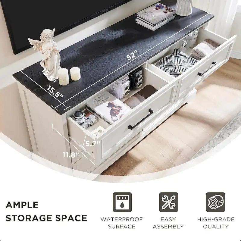 6-Drawer Dresser with Wood Grain Finish