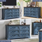 6-Drawer Dresser with Wood Grain Finish