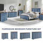 6-Drawer Dresser with Wood Grain Finish