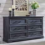 6-Drawer Dresser with Wood Grain Finish