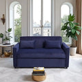 Convertible Corduroy Sofa with Adjustable Backrest and Storage Pocket