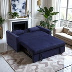 Convertible Corduroy Sofa with Adjustable Backrest and Storage Pocket