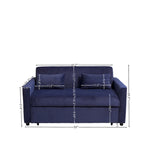 Convertible Corduroy Sofa with Adjustable Backrest and Storage Pocket