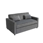 Convertible Corduroy Sofa with Adjustable Backrest and Storage Pocket
