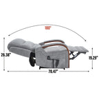 Convertible Corduroy Sofa with Adjustable Backrest and Storage Pocket