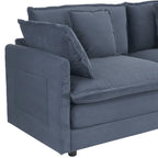 6-Piece Corduroy Modular Sectional Sofa with Side Storage Pockets