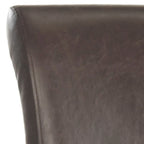 23-Inch Counter Stool with Faux Leather Upholstery and Curved Back