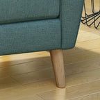 Tufted Club Chair with Rubberwood Legs