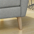 Tufted Club Chair with Rubberwood Legs