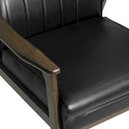 Mid-Century Modern Accent Chair with Walnut-Finish Frame
