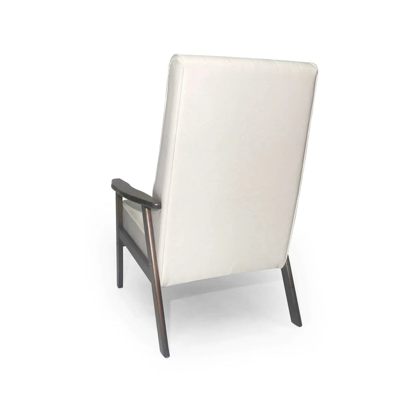 Mid-Century Modern Accent Chair with Walnut-Finish Frame