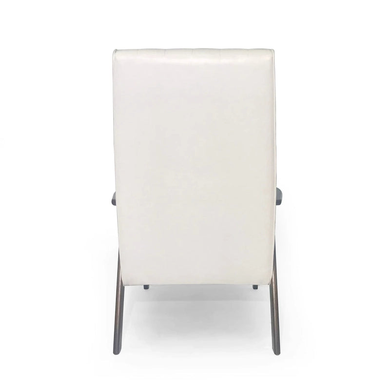 Mid-Century Modern Accent Chair with Walnut-Finish Frame