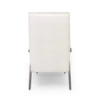 Mid-Century Modern Accent Chair with Walnut-Finish Frame