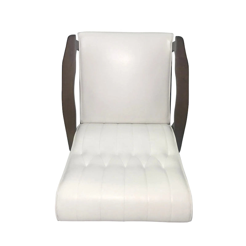 Mid-Century Modern Accent Chair with Walnut-Finish Frame