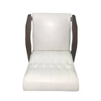 Mid-Century Modern Accent Chair with Walnut-Finish Frame