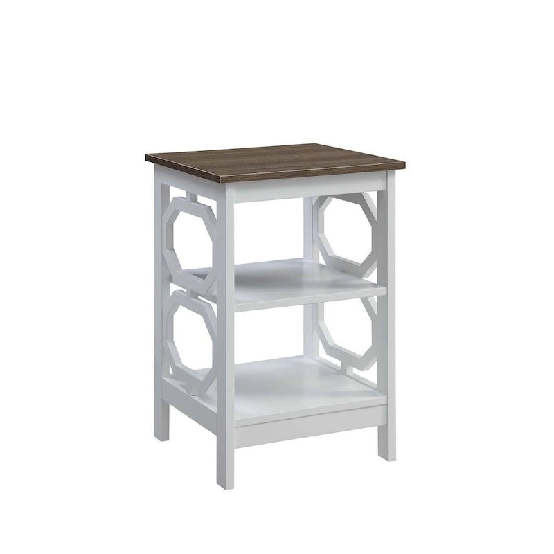 Omega End Table with Shelves